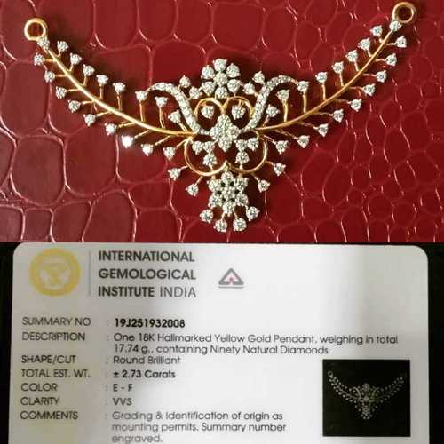 Yellow Gold Designer Mangalsutra Pendant