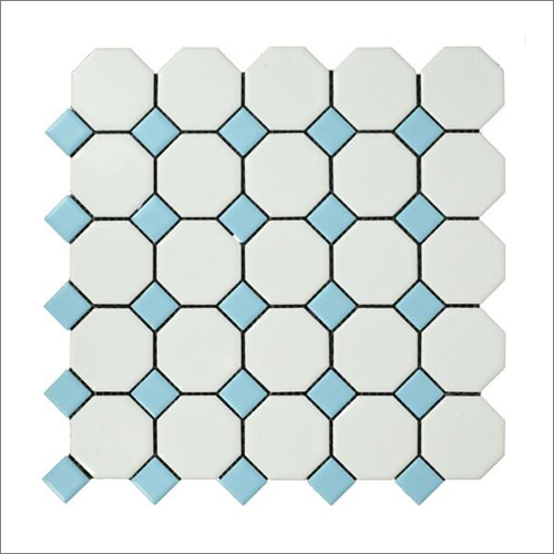 Octagon Glossy Blue Mosaic Tiles