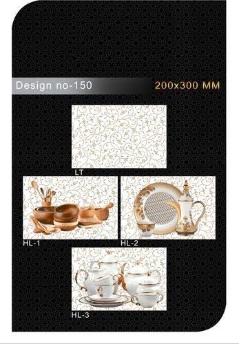 White 200X300Mm Digital Wall Tiles