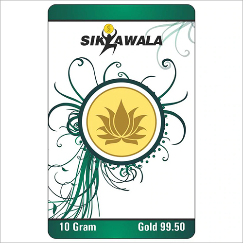 Lotus 24 Kt 99.5 10 Gm High Purity Gold Coin - Color: Golden