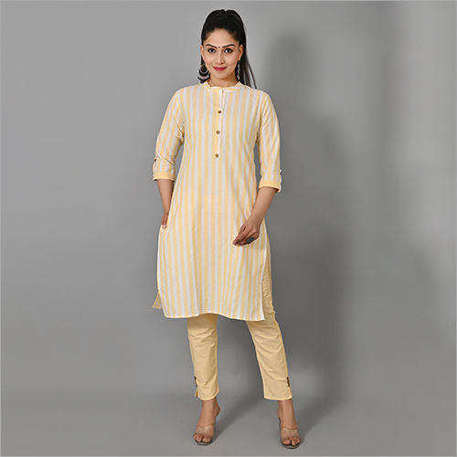 Washable Ladies Cotton Kurti Pant Set