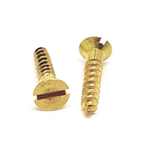 Slotted CSK Head Self Tapping Brass Screw