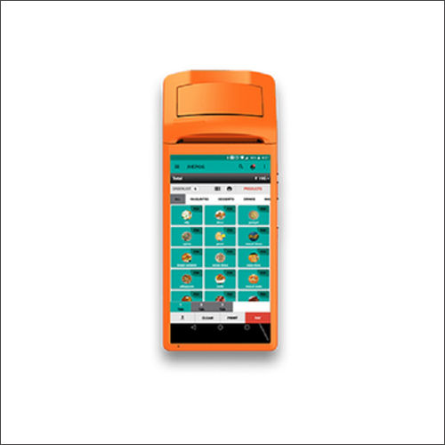 Orange Android Handheld Billing Pos System