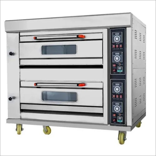 Double Deck Four Tray Gas Operated Baking-Pizza Oven