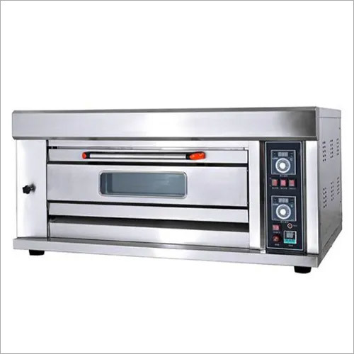 Single Deck Double Tray Gas Operated Baking-Pizza Oven