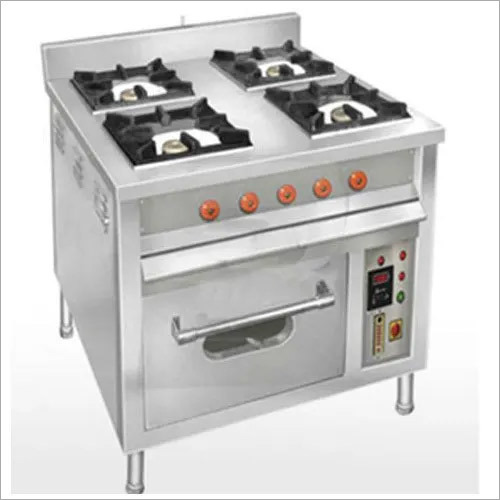SS Four Burner Range With Oven