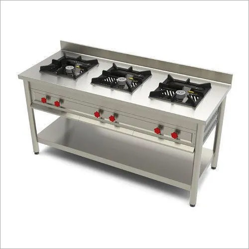 Commercial SS Three Burner Range