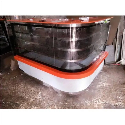 Sliver Commercial L Bend Display Counter