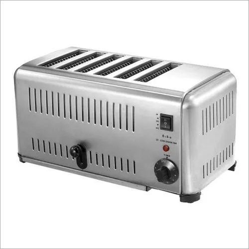 Stainless Steel Commercial Six Slot Pop Up Toaster