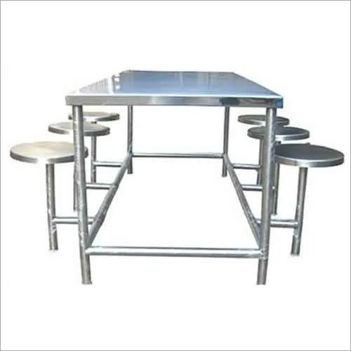 Commercial SS Six Seater Dining Table
