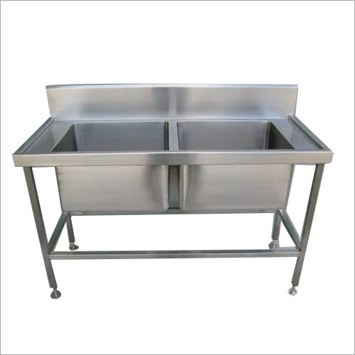 Commercial SS Double Sink Unit