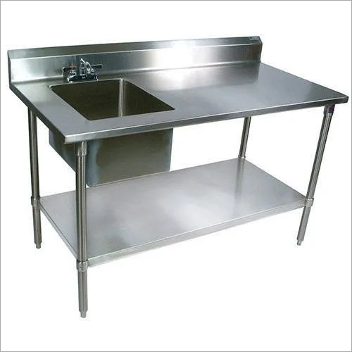 SS Table with Sink Unit