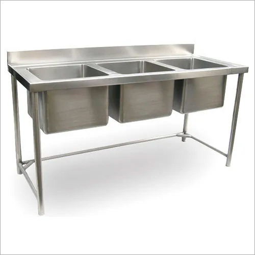 Commercial Three Sink Unit