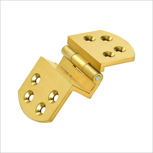 Golden Brass W Hinge - Brass Material, Size 4, Golden Finish | Suitable for Window Installation, Durable and Elegant Design