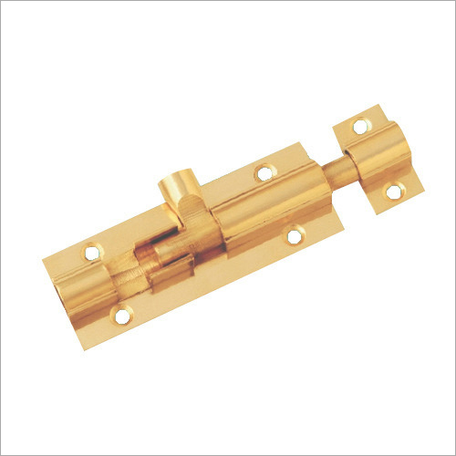 Brass Tower Bolt - 4 Inch, Brass Material, Golden Finish | Corrosion Resistant, Ideal for Windows, Versatile Specifications Available