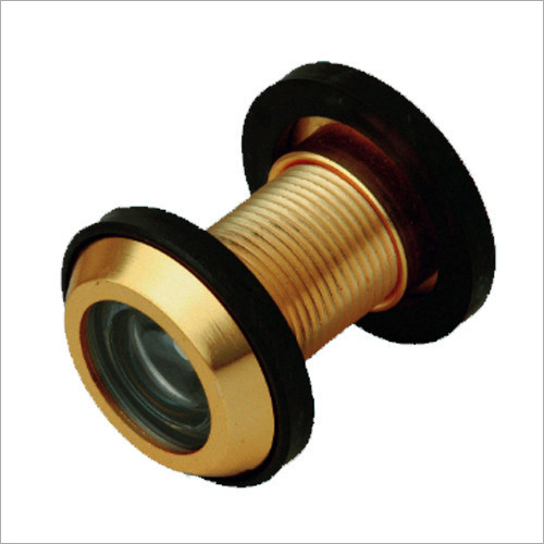 Brass Cylindrical Door Eye - Made from Premium Brass, Golden Finish | Ideal for Door Applications