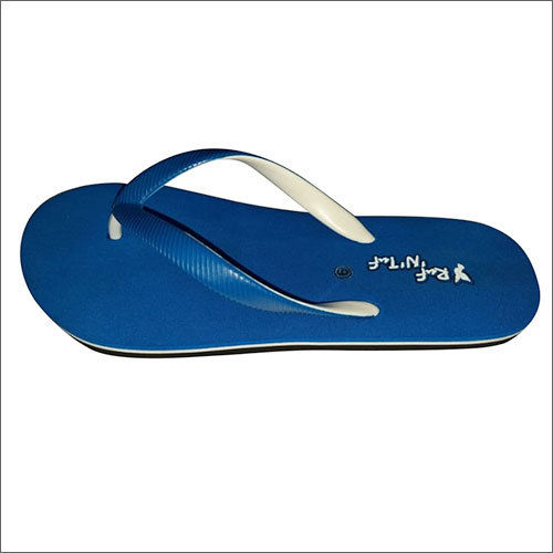 Ladies Blue And  White Slipper