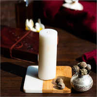 White Piller Candle