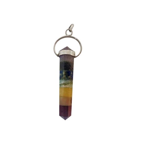 Seven Chakra Double Point pendant