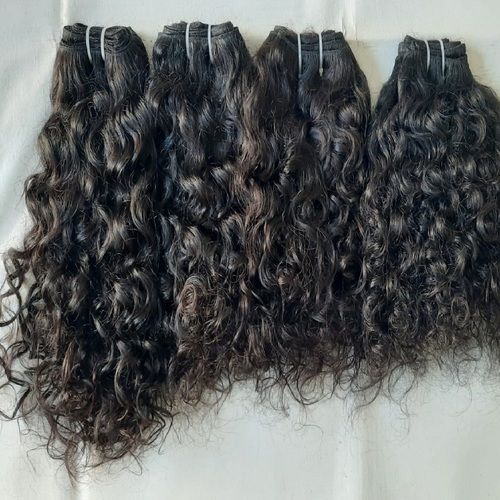 Natural Color Indian Temple Soft Curly Raw Human Hair