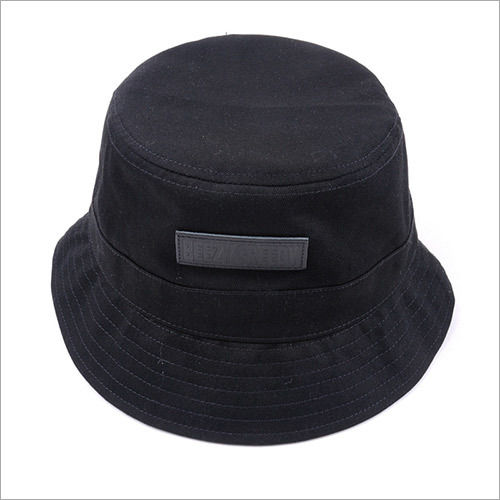 Cheap Wholesale Leather patch Pattern 100% Cotton Bucket Hats