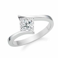 princess Solitaire Diamond Ring