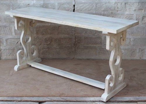 Carved console table