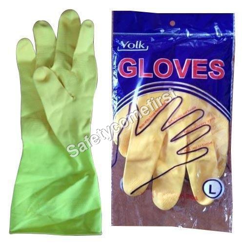 Household Rubber Gloves with Flock Lining