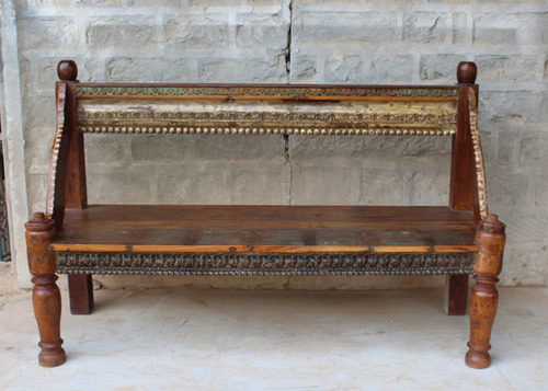 Antique pillar bench
