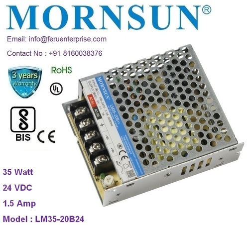 24VDC 1.5A MORNSUN SMPS Power Supply