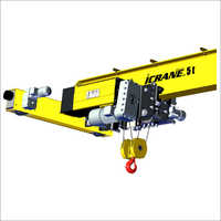 Jib Crane - Iron/steel Construction, Yellow Finish , Pendant Control System With Emergency Stop And Limit Switch For Industrial Usage