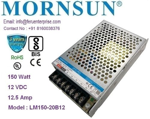 12VDC 12.5A MORNSUN SMPS Power Supply