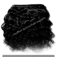 Factory Price Quality Machine Weft Curly Human Hair Extensions