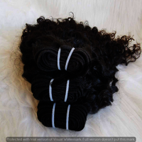 Factory Price Quality Machine Weft Curly Human Hair Extensions