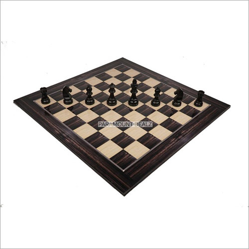 19 Inch Wooden Laminated Chess Board Game with 3.75 Inch Staunton Style Wooden Chess Pieces