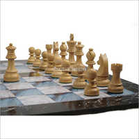 19 Inch Wooden Laminated Chess Board Game with 3.75 Inch Staunton Style Wooden Chess