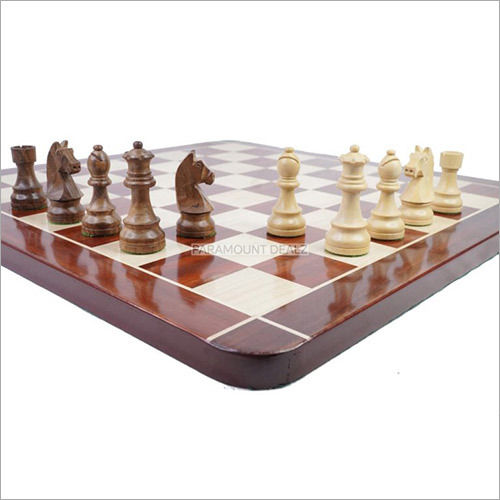 Flat Style 21 Inch Personalized Wooden Chess Board Game Set with Staunton Chess Pieces