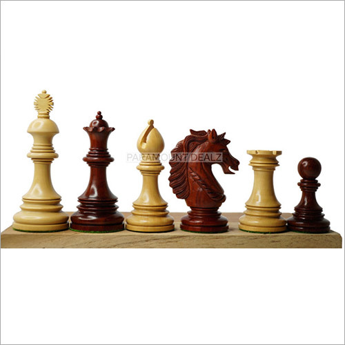 Emperor Series 4.25 Inch Wooden Chess Pieces Set With 19 Inch Wooden Laminated Chess