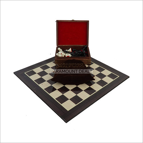 Wooden Laminated Chess Board In Ebony And Maple Wood