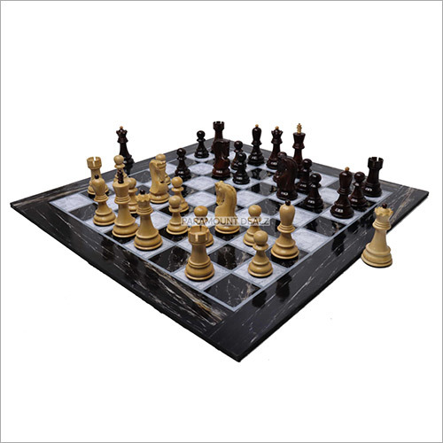 Wooden Laminated Chess Board In  Marble