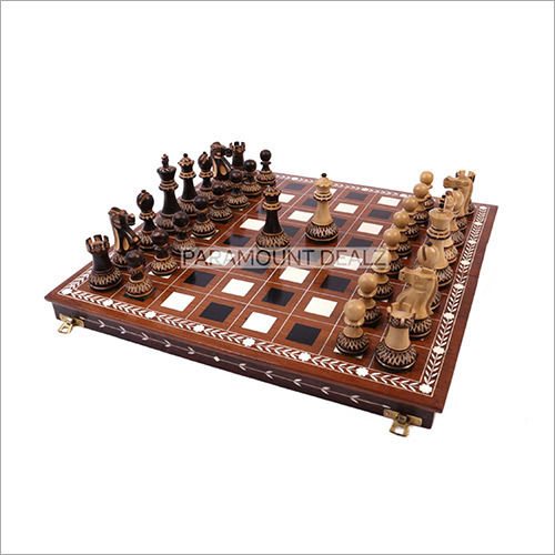 Inlay Inside Square Design Wooden Chess Board