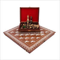 Inlay Bird Design Wooden Chess Board