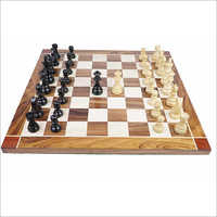 21 Inch Solid Wood Chess Board In Sheesham & Box Wood
