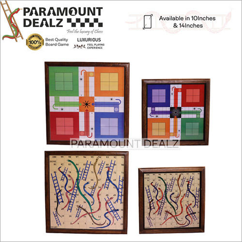 Handmade Magnetic Wooden Classic Snakes And Ladders Designed For: All