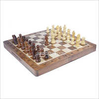 Personalized Foldable Magnetic Wooden Chess Board Game with Chess Pieces