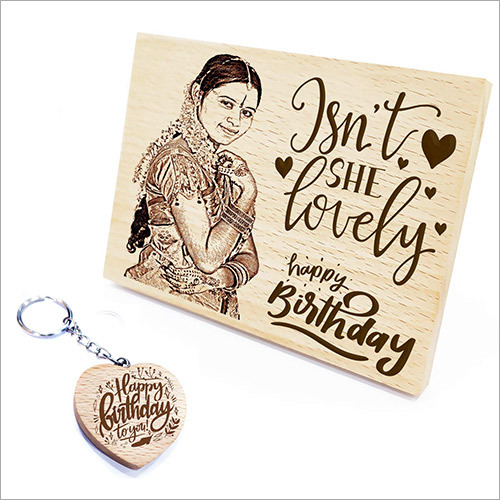 Combo Personalised Engraved Wooden Photo Plaque