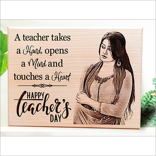 Customized Photo Plaque on Wood Teachers Day Gift