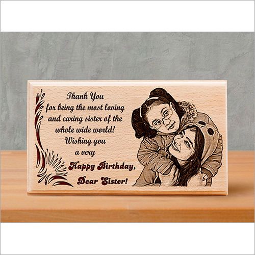 Customized Wooden Engraved Photo Birthday Gifts for Sister