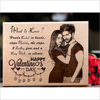 Customized Wooden Valentine's Gift Photo Plaque Love Gifts for Couples