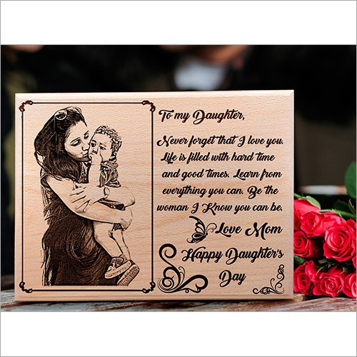 Daughters Day Customized Engraved Wooden Photo Frame
